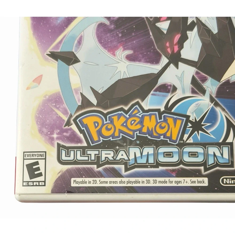 Pokemon Ultra Moon 2017 Nintendo 3DS Game Cartridge & Game Case